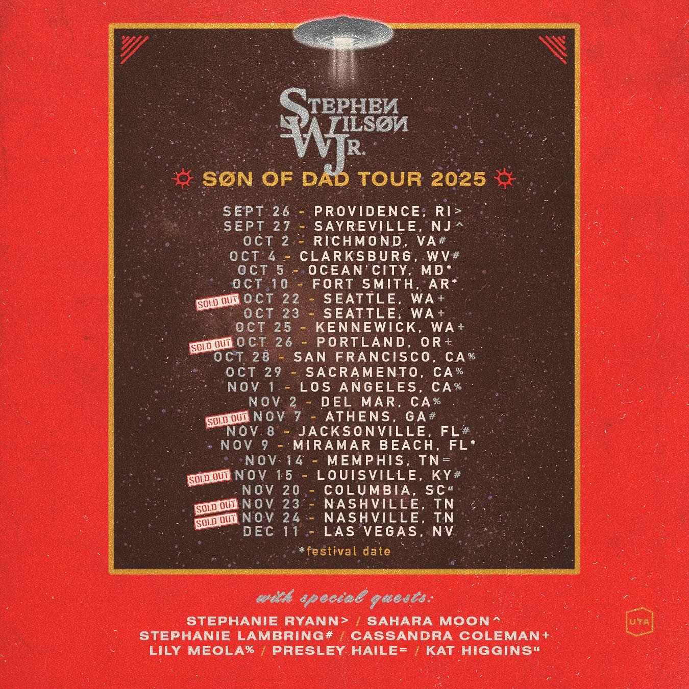 Stephen Wilson Jr. SØN OF DAD TOUR Tour Poster 2026